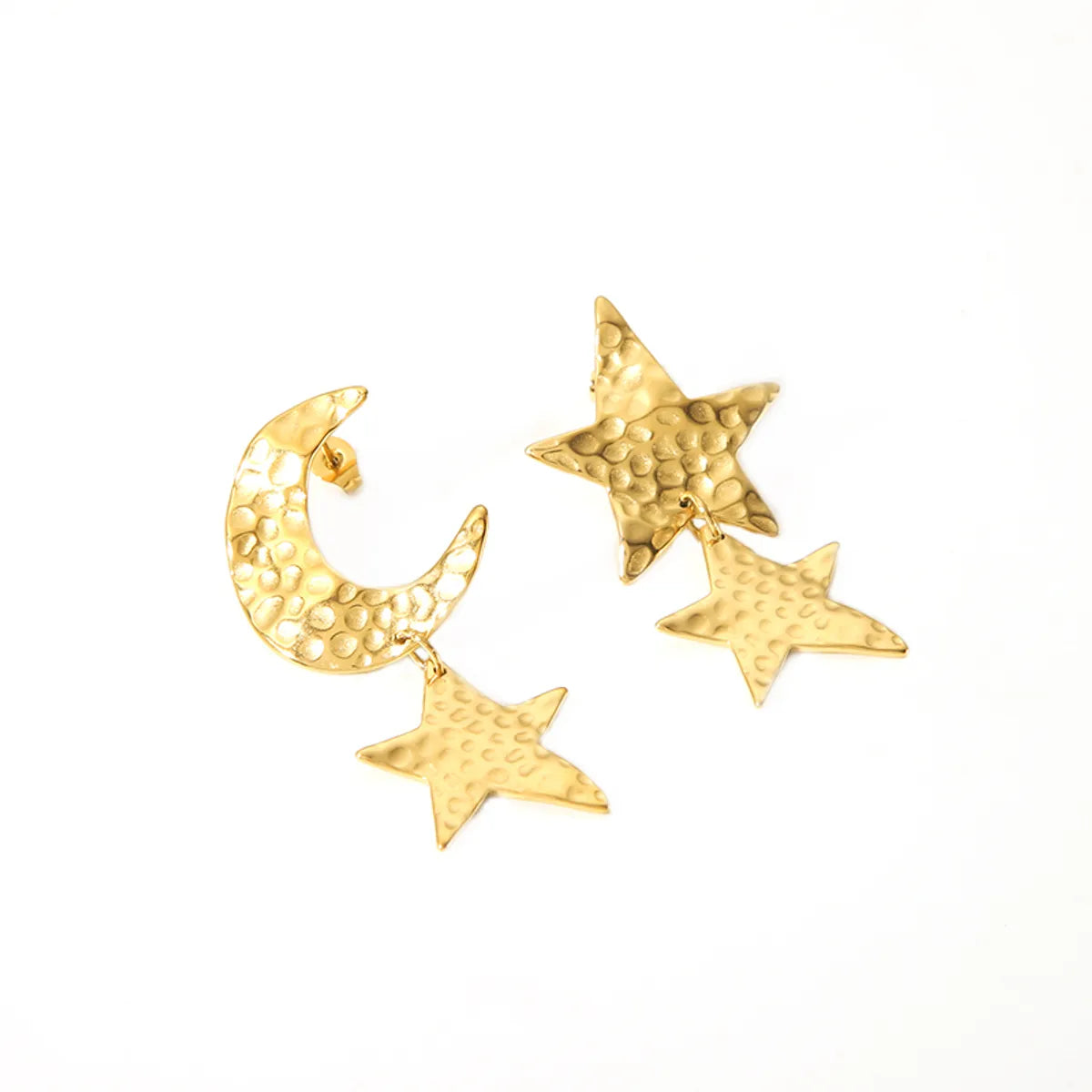 Ig Style Nordic Style African Style Star Moon Stainless Steel Polishing Plating Metal 18k Gold Plated Pendant Necklace