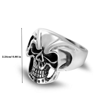 IG Style Nordic Style Retro Skull 304 Stainless Steel Polishing Men'S Rings