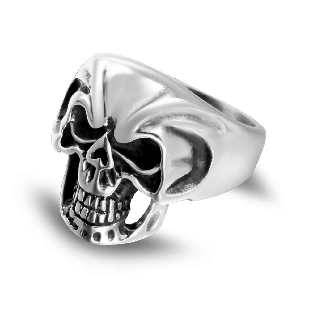 IG Style Nordic Style Retro Skull 304 Stainless Steel Polishing Men'S Rings