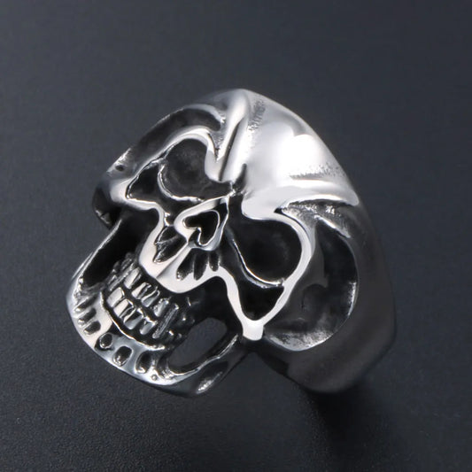 IG Style Nordic Style Retro Skull 304 Stainless Steel Polishing Men'S Rings