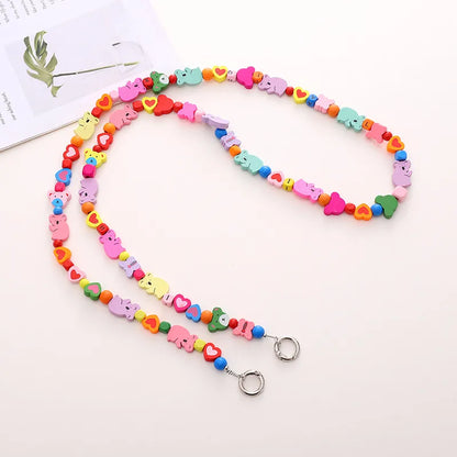 IG Style Pastoral Star Flower Butterfly Beaded Chain Mobile Phone Chain