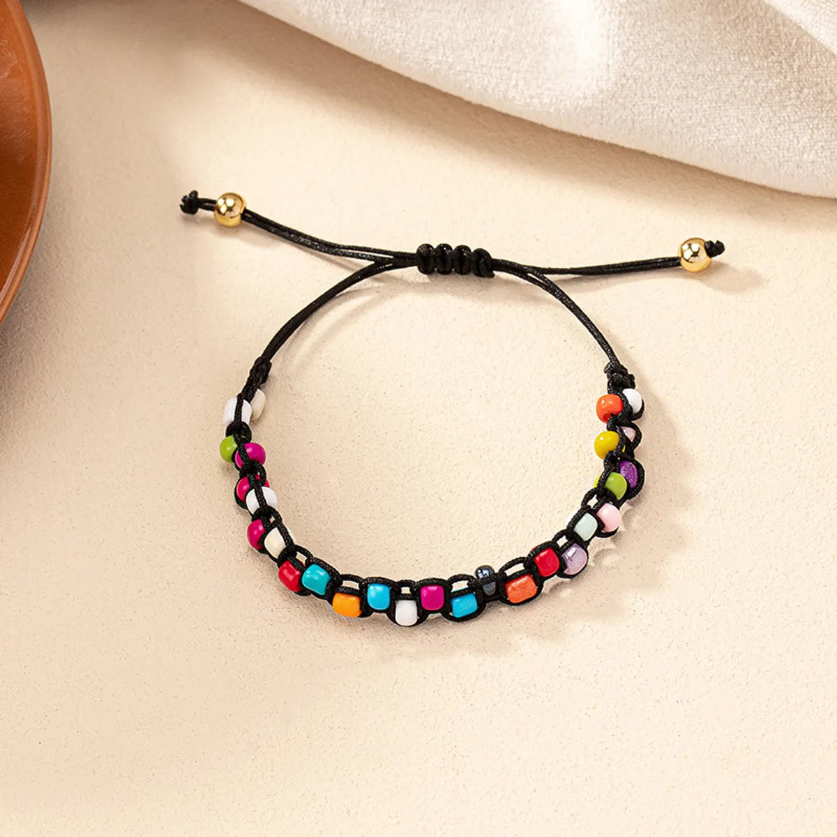 Ig Style Retro Commute Round Rope Beaded Knitting Women'S Bracelets