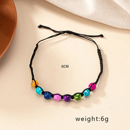 Ig Style Retro Commute Round Rope Beaded Knitting Women'S Bracelets