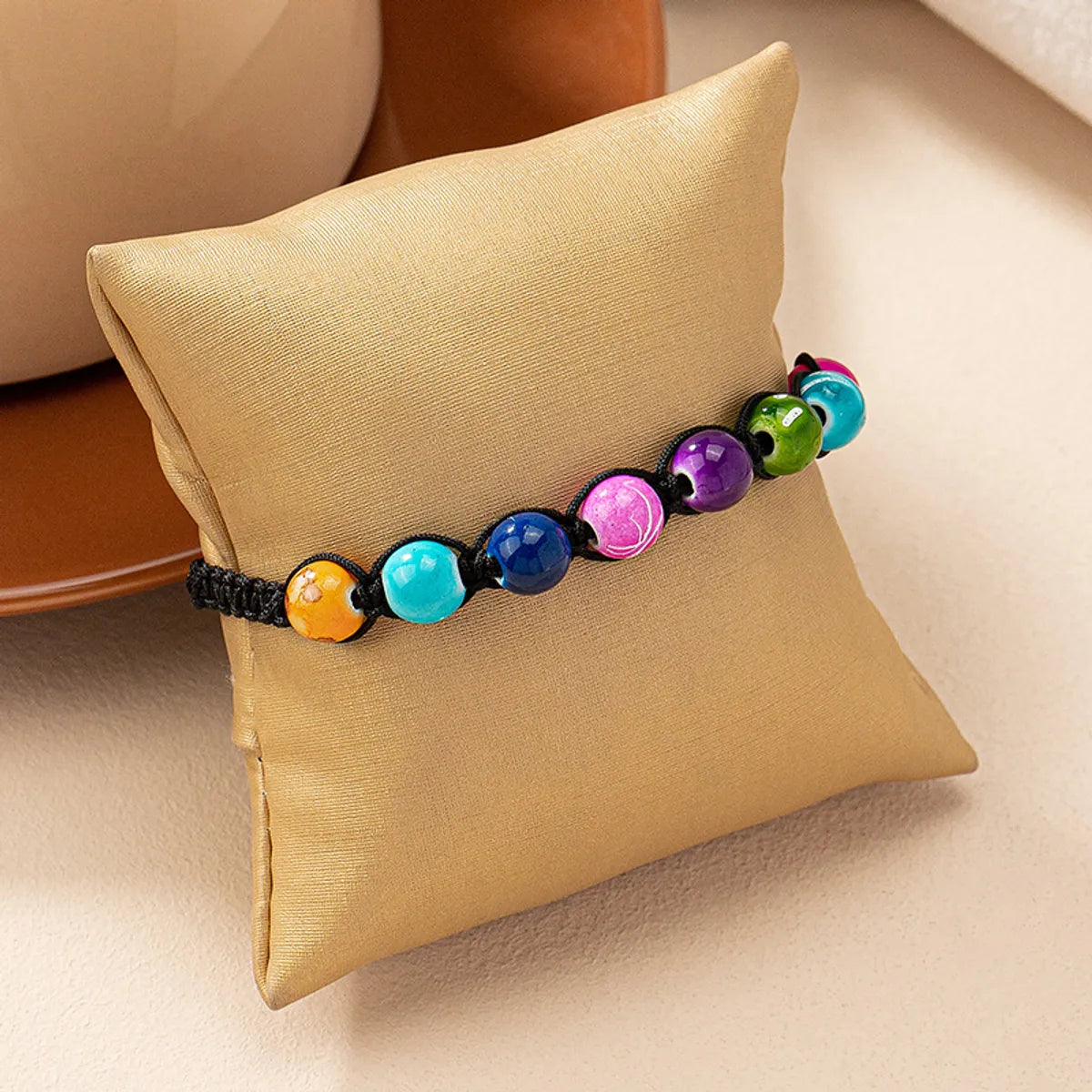 Ig Style Retro Commute Round Rope Beaded Knitting Women'S Bracelets