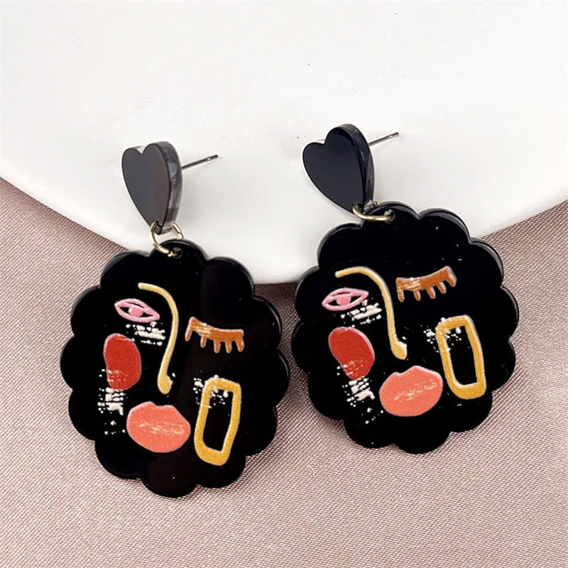 Ig Style Retro Flower Arylic Women'S Drop Earrings