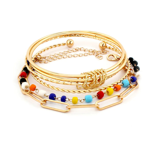 Ig Style Retro Geometric Alloy Plating Women's Bracelets Bangle