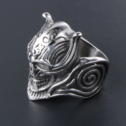 IG Style Retro Punk Skull 304 Stainless Steel Polishing Men'S Rings