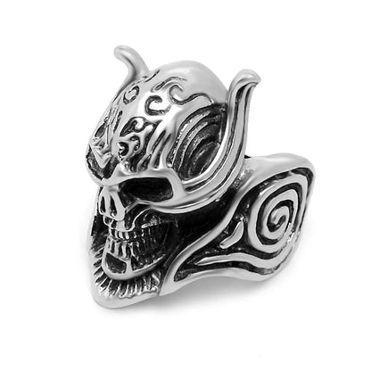 IG Style Retro Punk Skull 304 Stainless Steel Polishing Men'S Rings