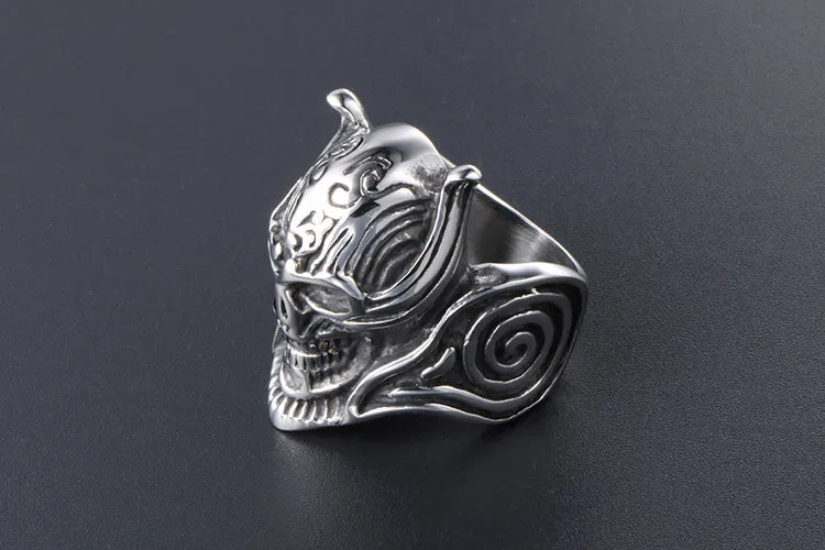 IG Style Retro Punk Skull 304 Stainless Steel Polishing Men'S Rings