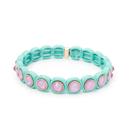 IG Style Round Rhinestones Alloy Enamel Wholesale Bracelets