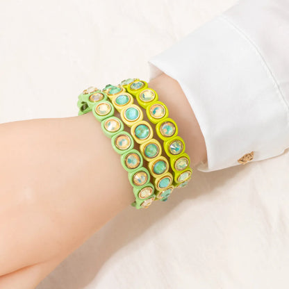 IG Style Round Rhinestones Alloy Enamel Wholesale Bracelets