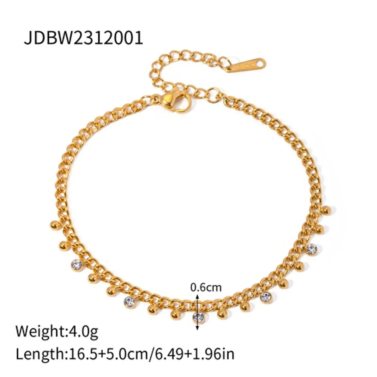 Ig Style Round Stainless Steel Plating 18k Gold Plated Bracelets Necklace