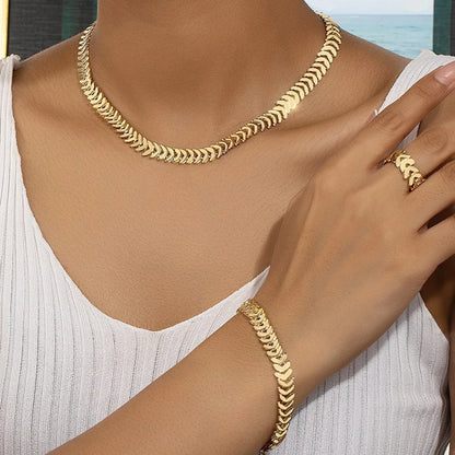 IG Style Simple Style Classic Style Geometric Alloy Women'S Rings Bracelets Necklace