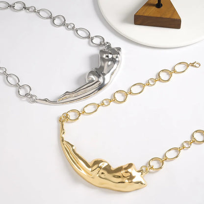 IG Style Simple Style Classic Style Human K Gold Plated Alloy Zinc Alloy Wholesale Necklace