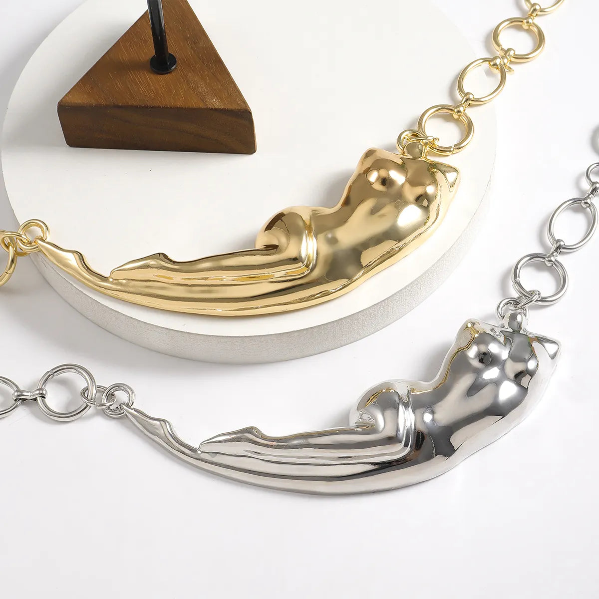 IG Style Simple Style Classic Style Human K Gold Plated Alloy Zinc Alloy Wholesale Necklace