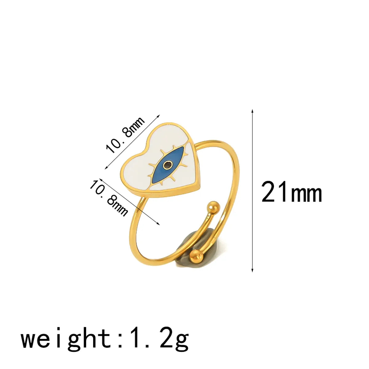 IG Style Simple Style Classic Style Pentagram Heart Shape Flower 304 Stainless Steel 18K Gold Plated Open Rings In Bulk