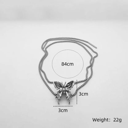 IG Style Simple Style Classic Style Rose 201 Stainless Steel Alloy Women'S Pendant Necklace Waist Chain