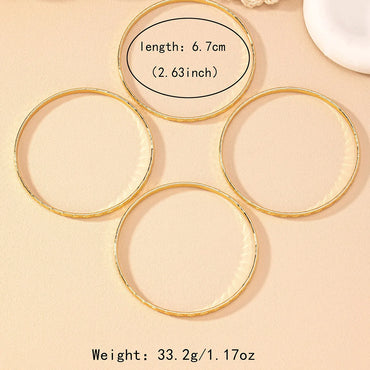 IG Style Simple Style Classic Style Round Solid Color Iron Wholesale Bangle