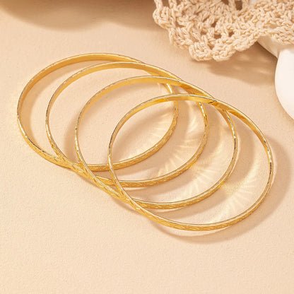 IG Style Simple Style Classic Style Round Solid Color Iron Wholesale Bangle