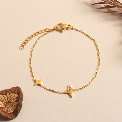 IG Style Simple Style Clouds Heart Shape Flower 304 Stainless Steel 18K Gold Plated Bangle In Bulk