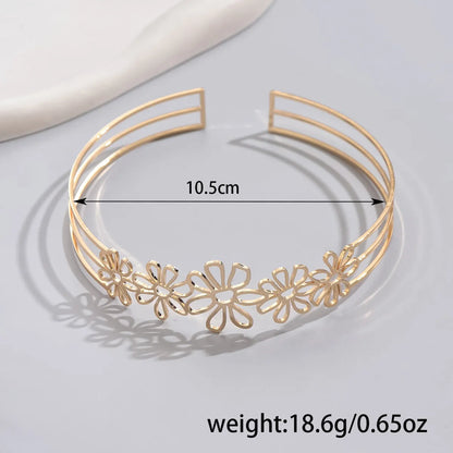 Wholesale Jewelry IG Style Simple Style Flower Iron Choker