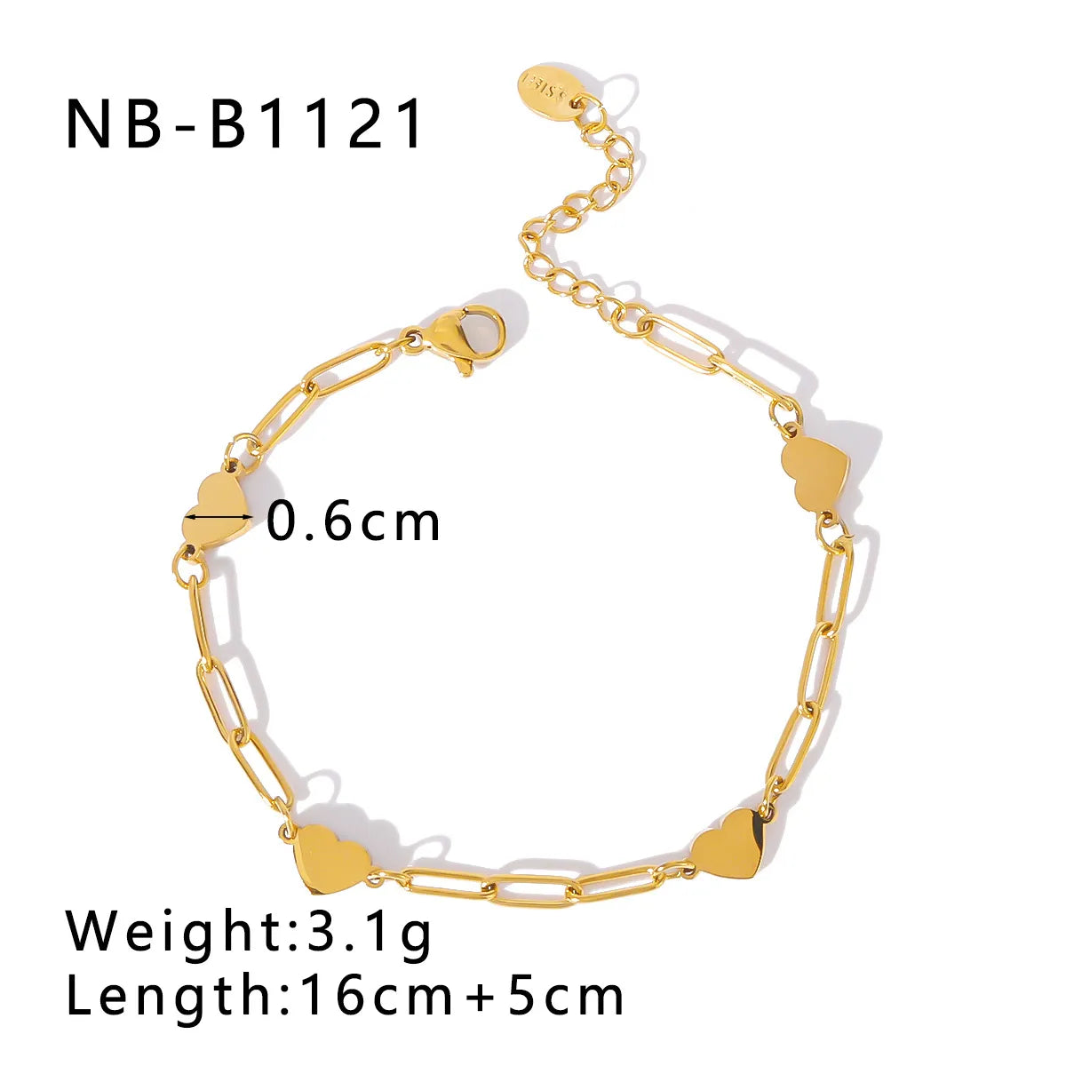 IG Style Simple Style Geometric 304 Stainless Steel 18K Gold Plated Bracelets In Bulk