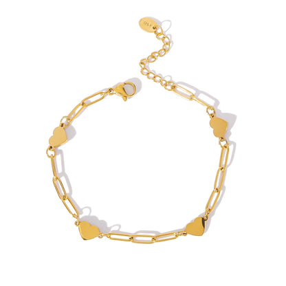 IG Style Simple Style Geometric 304 Stainless Steel 18K Gold Plated Bracelets In Bulk