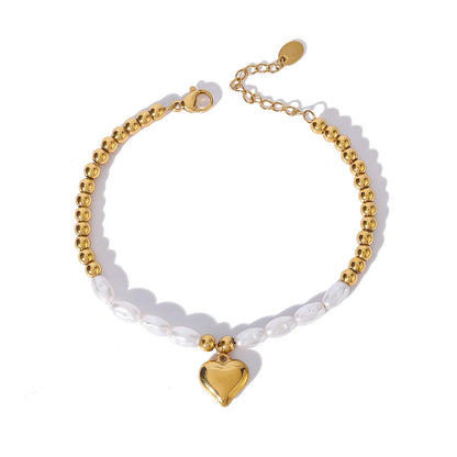 IG Style Simple Style Geometric 304 Stainless Steel 18K Gold Plated Bracelets In Bulk