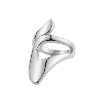 IG Style Simple Style Geometric Alloy Titanium Steel Plating Women'S Open Rings