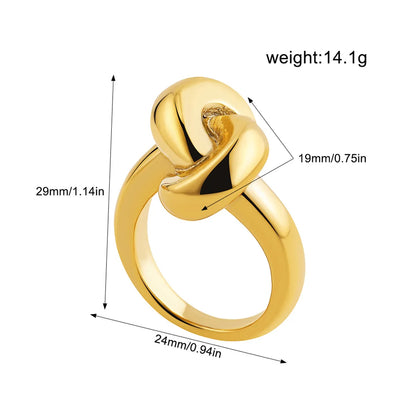 IG Style Simple Style Geometric Alloy Titanium Steel Plating Women'S Open Rings