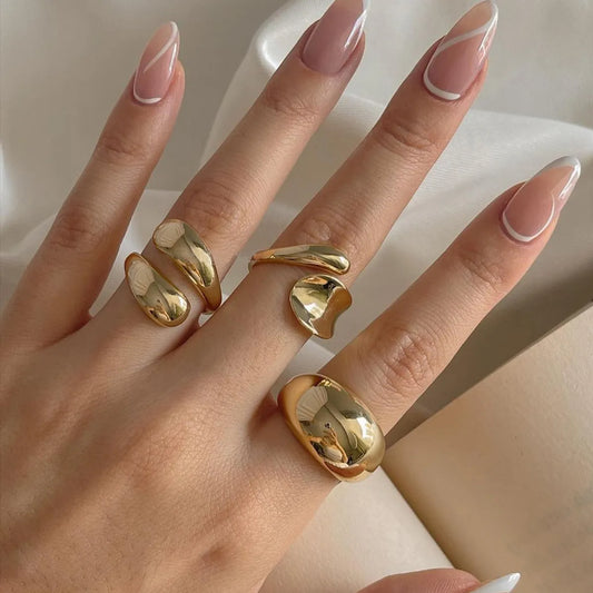 IG Style Simple Style Geometric Alloy Women'S Open Rings