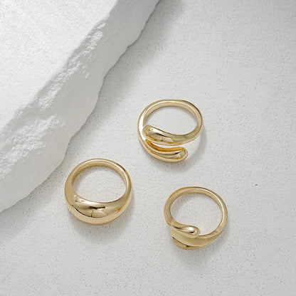 IG Style Simple Style Geometric Alloy Women'S Open Rings