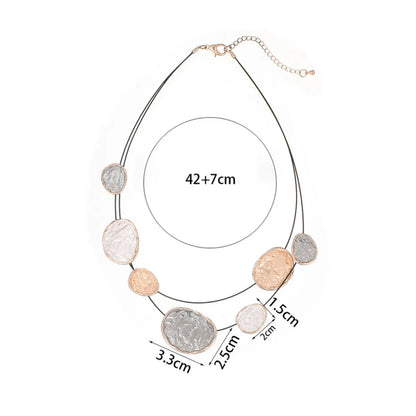 IG Style Simple Style Geometric Alloy Zinc Alloy Irregular Enamel Women's Necklace