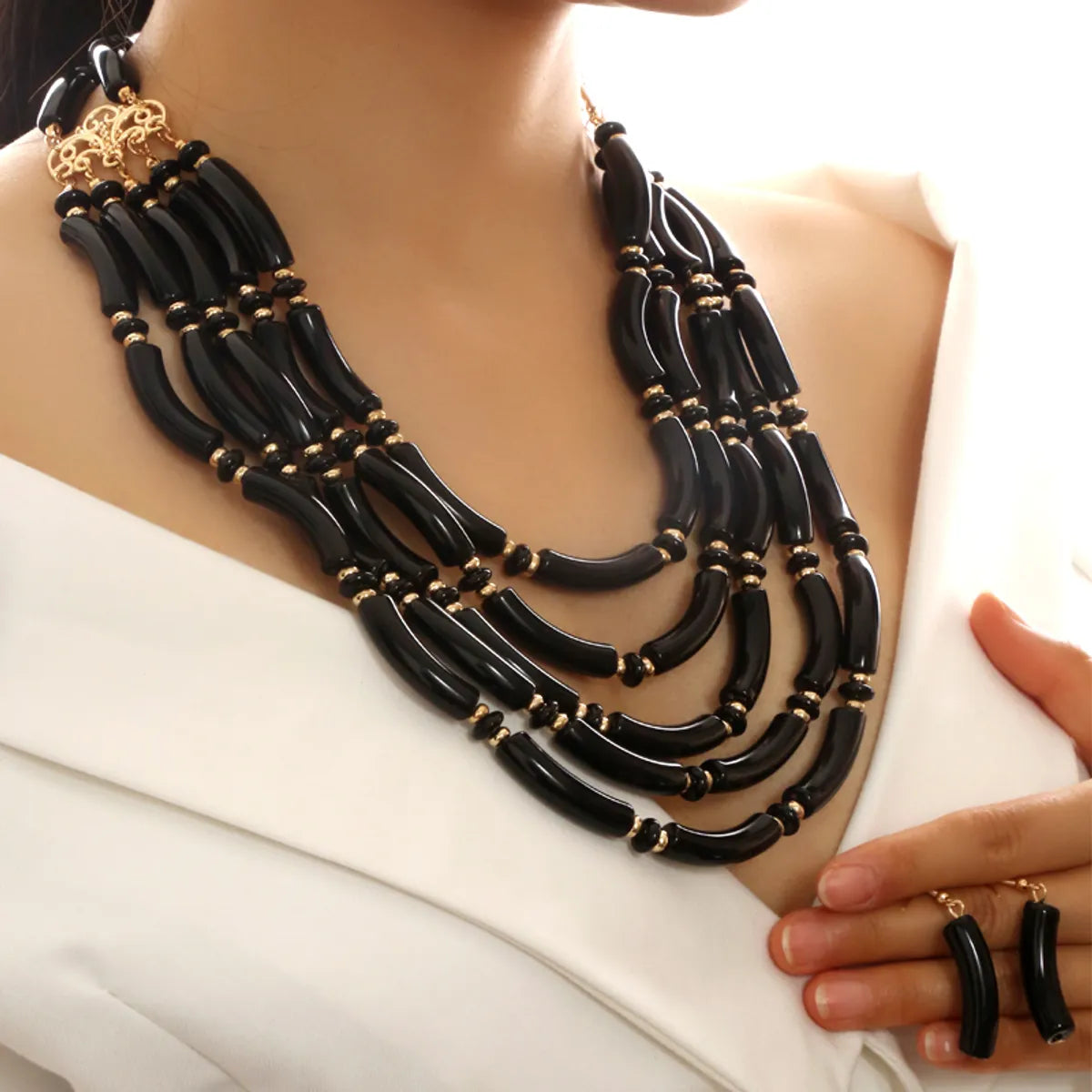 IG Style Simple Style Geometric Arylic Alloy Women'S Jewelry Set