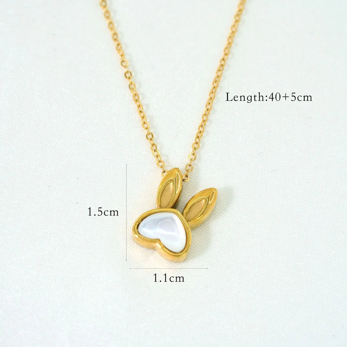 IG Style Simple Style Geometric Natural Stone Titanium Steel Shell Zircon Pendant Necklace In Bulk