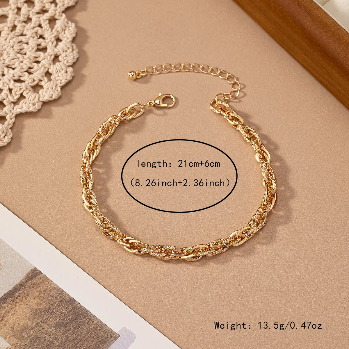 Ig Style Simple Style Geometric Solid Color Alloy Plating 14k Gold Plated Women's Leg Chain