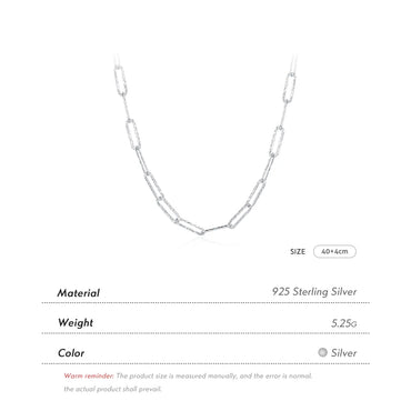 Ig Style Simple Style Geometric Solid Color Sterling Silver Plating Rhodium Plated Necklace