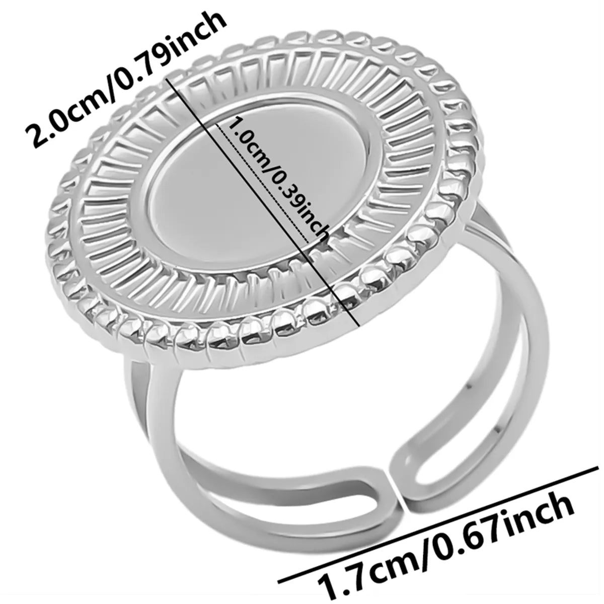 Wholesale Jewelry IG Style Simple Style Geometric 304 Stainless Steel 18K Gold Plated Plating Open Rings