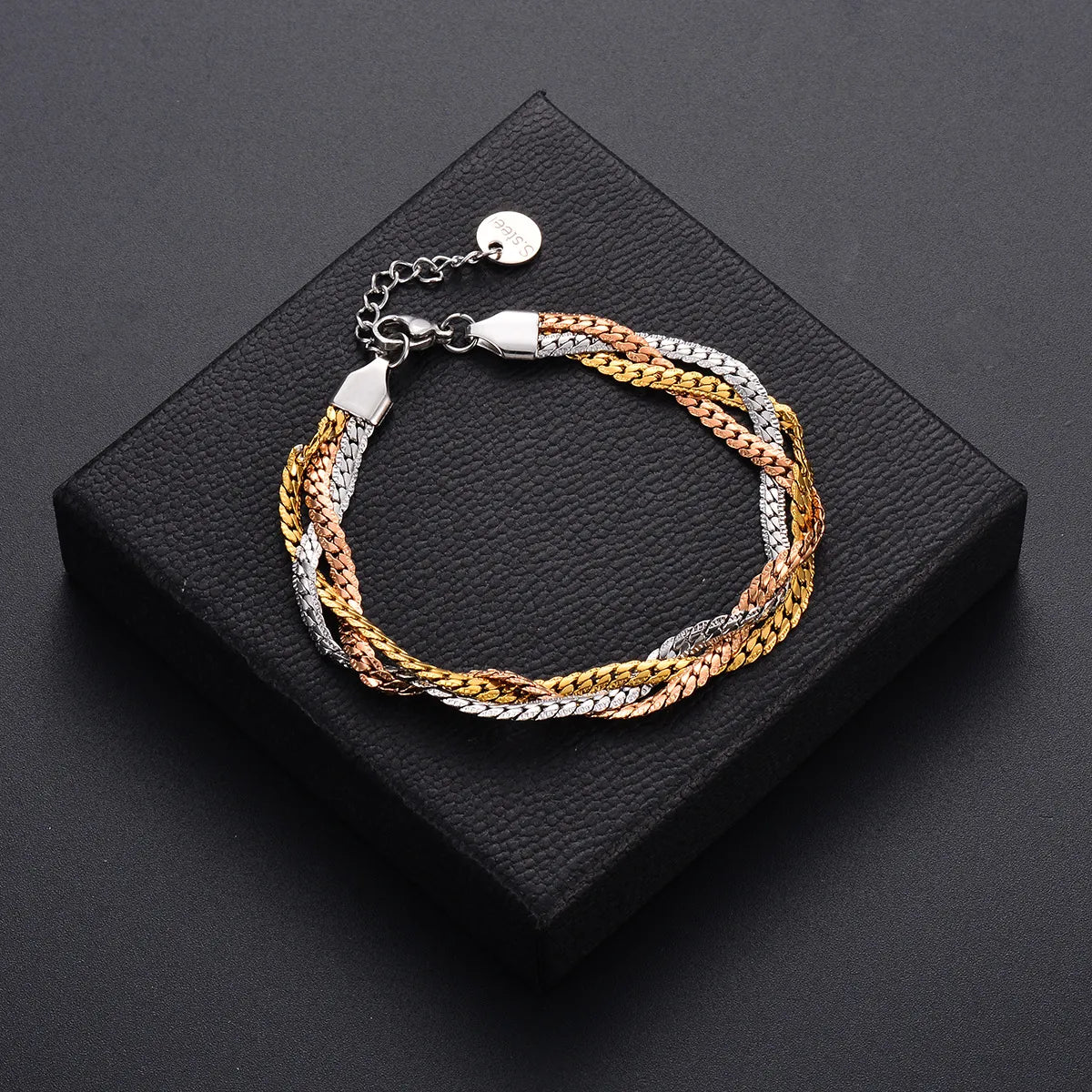 Ig Style Simple Style Geometric Stainless Steel Plating Bracelets