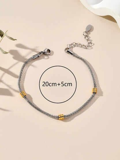 Ig Style Simple Style Geometric Stainless Steel Plating Bracelets