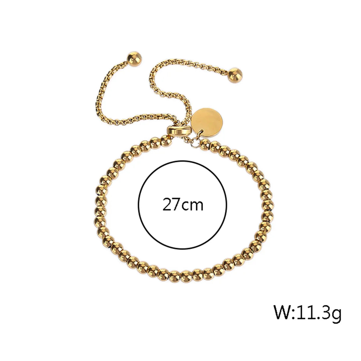 Ig Style Simple Style Geometric Stainless Steel Titanium Steel Plating 18k Gold Plated Gold Plated Bracelets