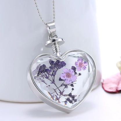 Ig Style Simple Style Heart Shape Alloy Plating Inlay Artificial Crystal Women'S Pendant Necklace