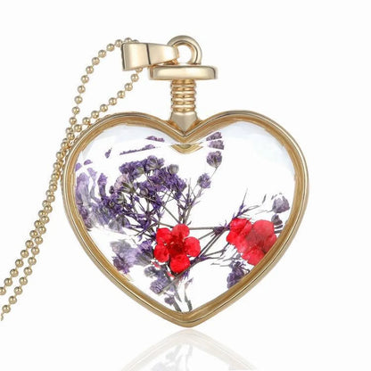 Ig Style Simple Style Heart Shape Alloy Plating Inlay Artificial Crystal Women'S Pendant Necklace