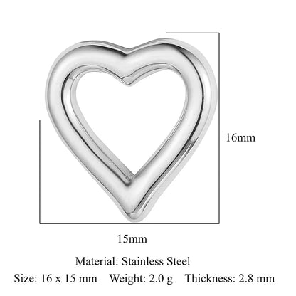 Ig Style Simple Style Heart Shape Eye Key Stainless Steel Plating Inlay Zircon Charms Jewelry Accessories