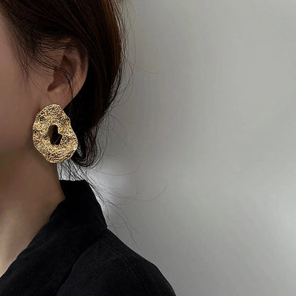 Ig Style Simple Style Irregular Solid Color Alloy Ear Studs