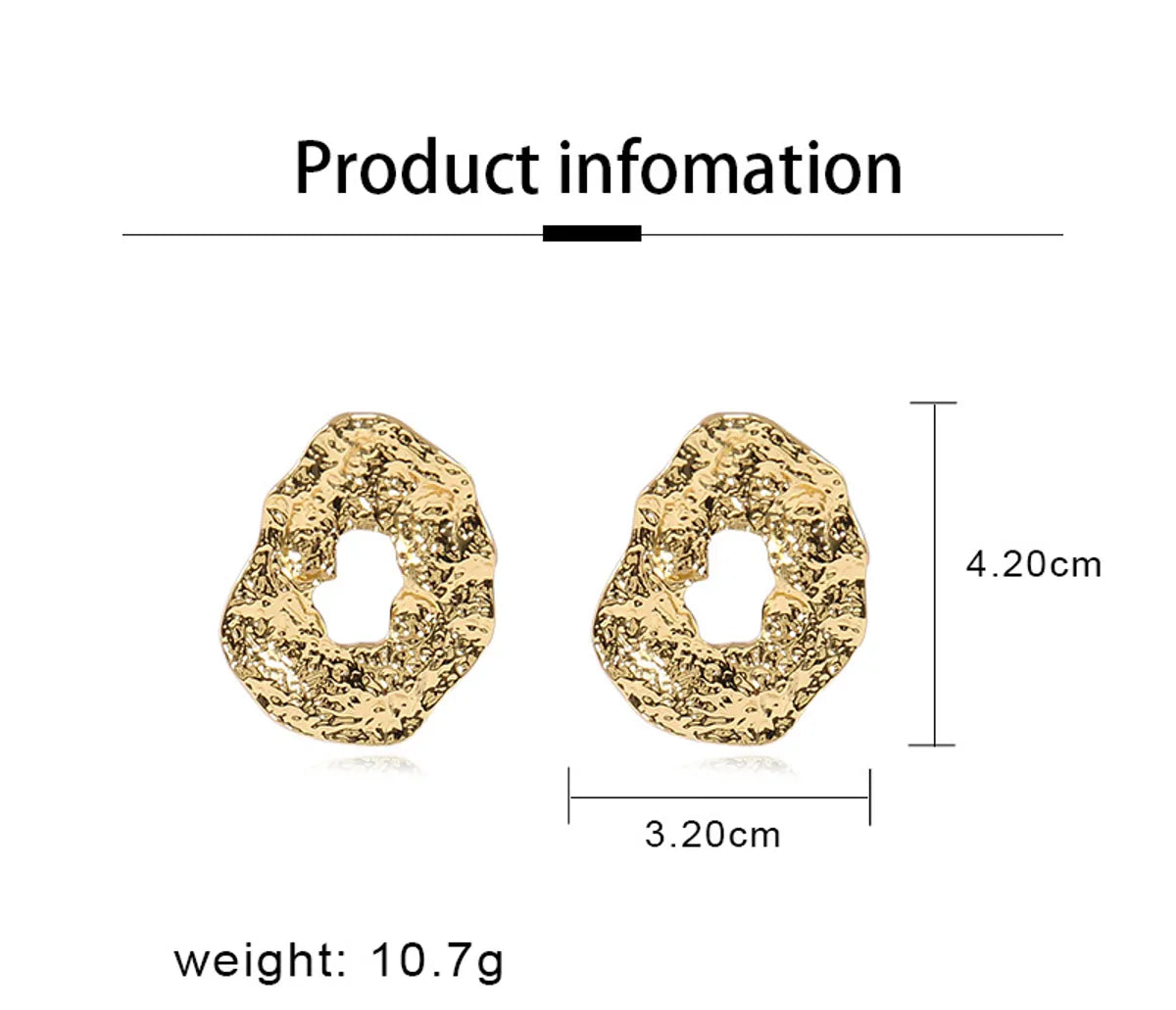 Ig Style Simple Style Irregular Solid Color Alloy Ear Studs