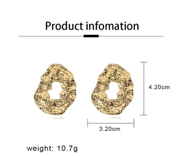 Ig Style Simple Style Irregular Solid Color Alloy Ear Studs