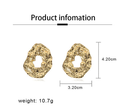 Ig Style Simple Style Irregular Solid Color Alloy Ear Studs