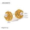 Wholesale Jewelry IG Style Simple Style Irregular 316 Stainless Steel  Pearl Plating Inlay Rings Earrings