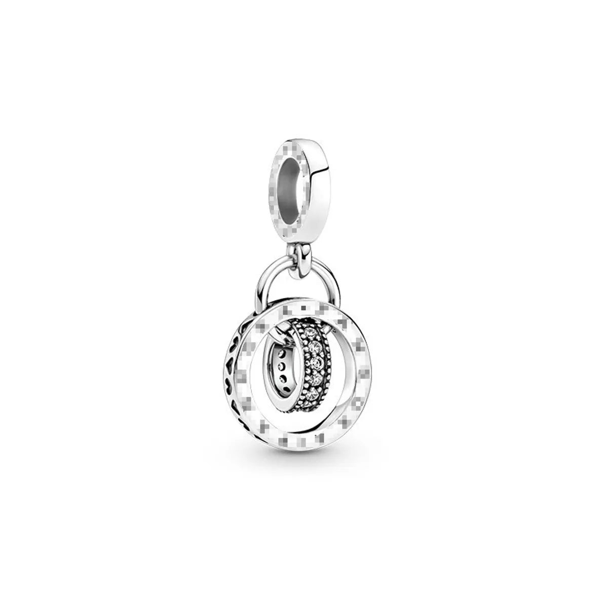 1 Piece Sterling Silver Zircon Plating Inlay Polished Pendant